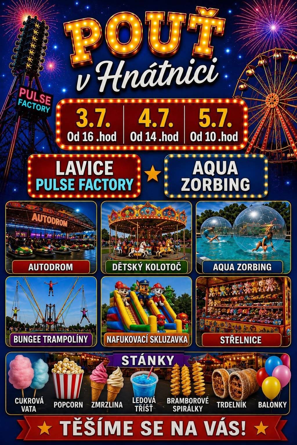 Hnátnická pouť v areálu Pod Lipami 3. - 5. 7. 2026