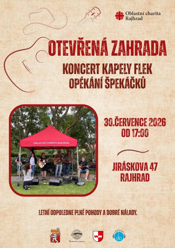 Letní odpoledne plné pohody a dobré nálady   30.7.2026 od 17:00, Jiráskova 47, Rajhrad