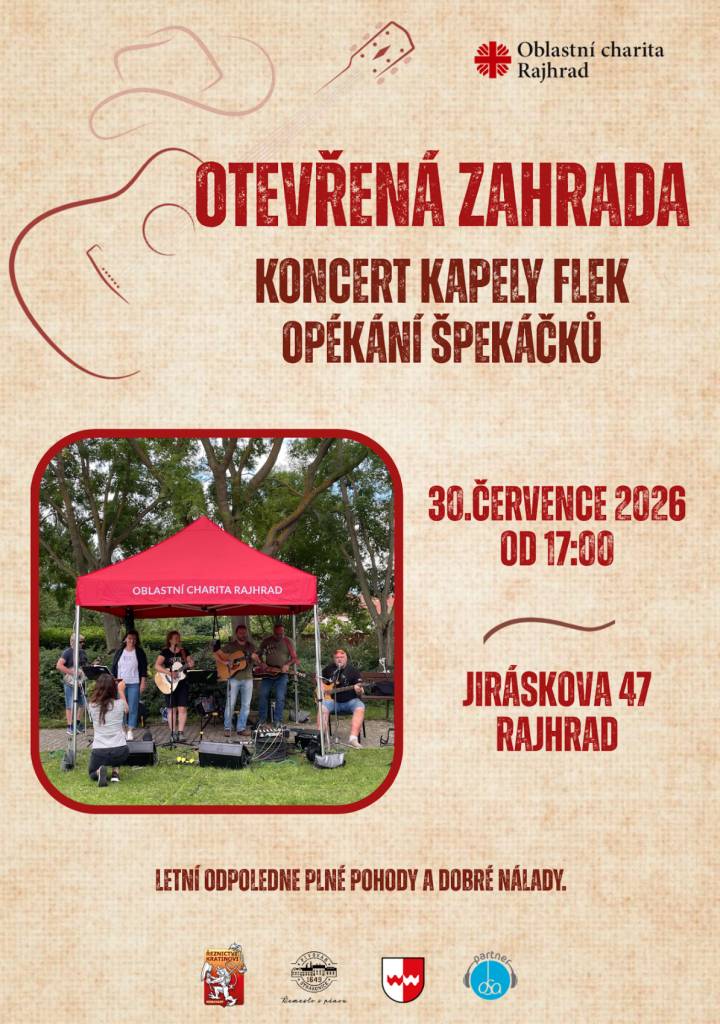 1. Otevřená zahrada  2. Kavárna Slunečnice  3. Hledáme dobrovolníky