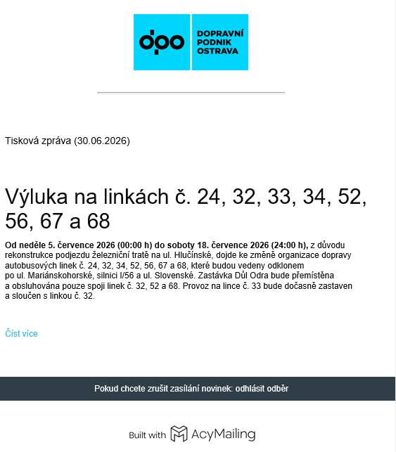 Od neděle 5. července 2026 (00:00 h) do soboty 18. července 2026 (24:00 h).