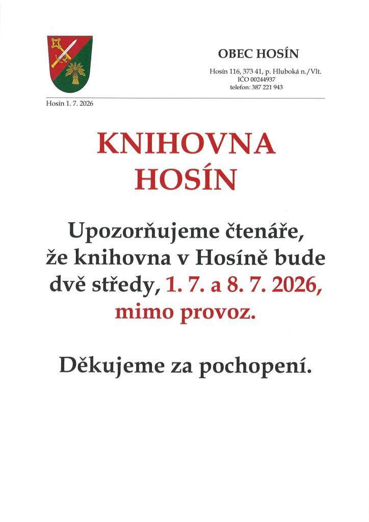 Středa 1. 7. a 8. 7. 2026