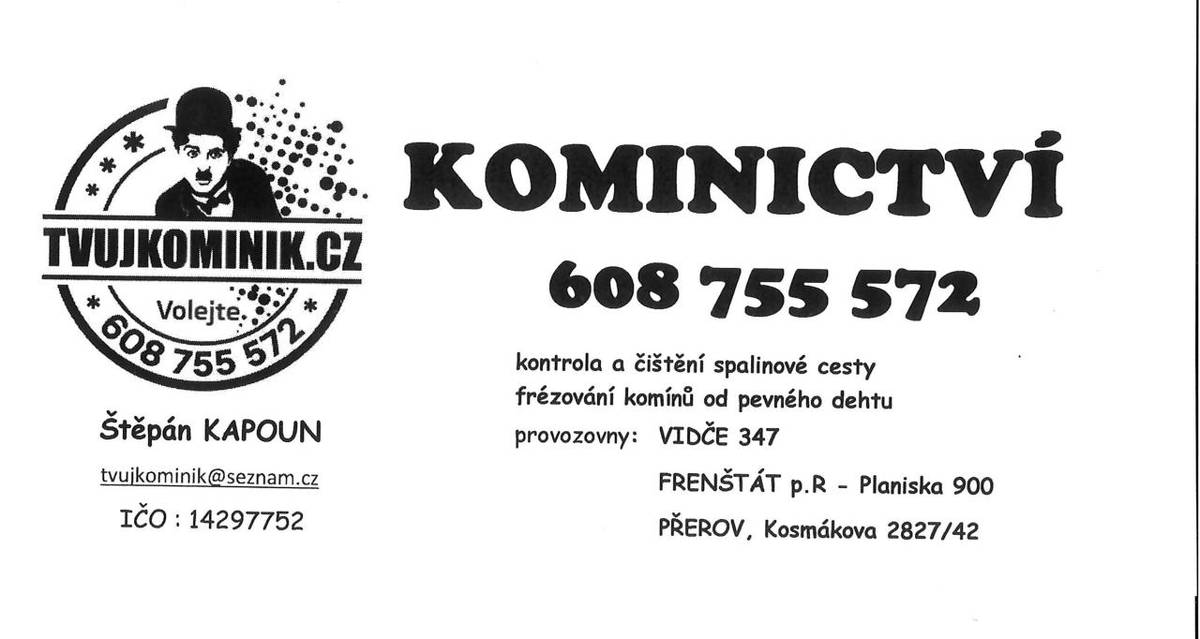 Štěpán Kapoun tel. 608 755 572