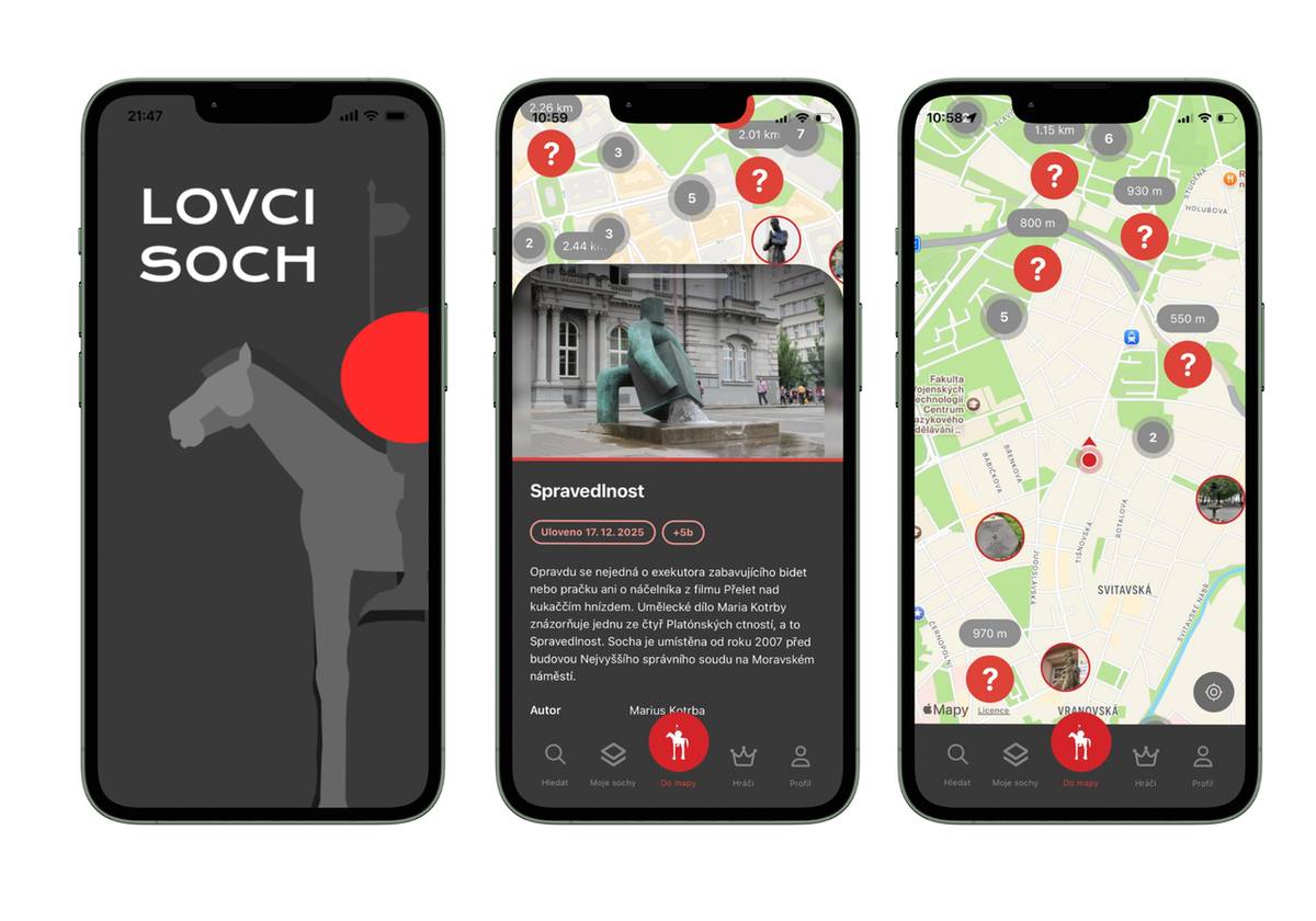 Hledáte tip na letní procházku po Brně? Vyzkoušejte novou mobilní hru Lovci soch. Místo pokémonů budete objevovat brněnské sochy – po celém městě jich najdete více než 500. Stačí vyrazit ven, plnit jednoduché úkoly a postupně odemykat zajímavosti o jednotlivých dílech i jejich autorech. 📱 Hra je zdarma, bez reklam a vznikla přímo v Brně s využitím městských otevřených dat. Začít můžete třeba v Žebětíně, kde v aplikaci objevíte hned několik soch. Více informací i odkazy ke stažení najdete na 👉 www.lovcisoch.cz Přečíst si můžete také rozhovor s autorkou projektu, která přibližuje, jak nápad na vznik aplikace vznikl a co všechno se skrývá za jejím vývojem. Vydejte se na lov a objevte Brno zase trochu jinak!