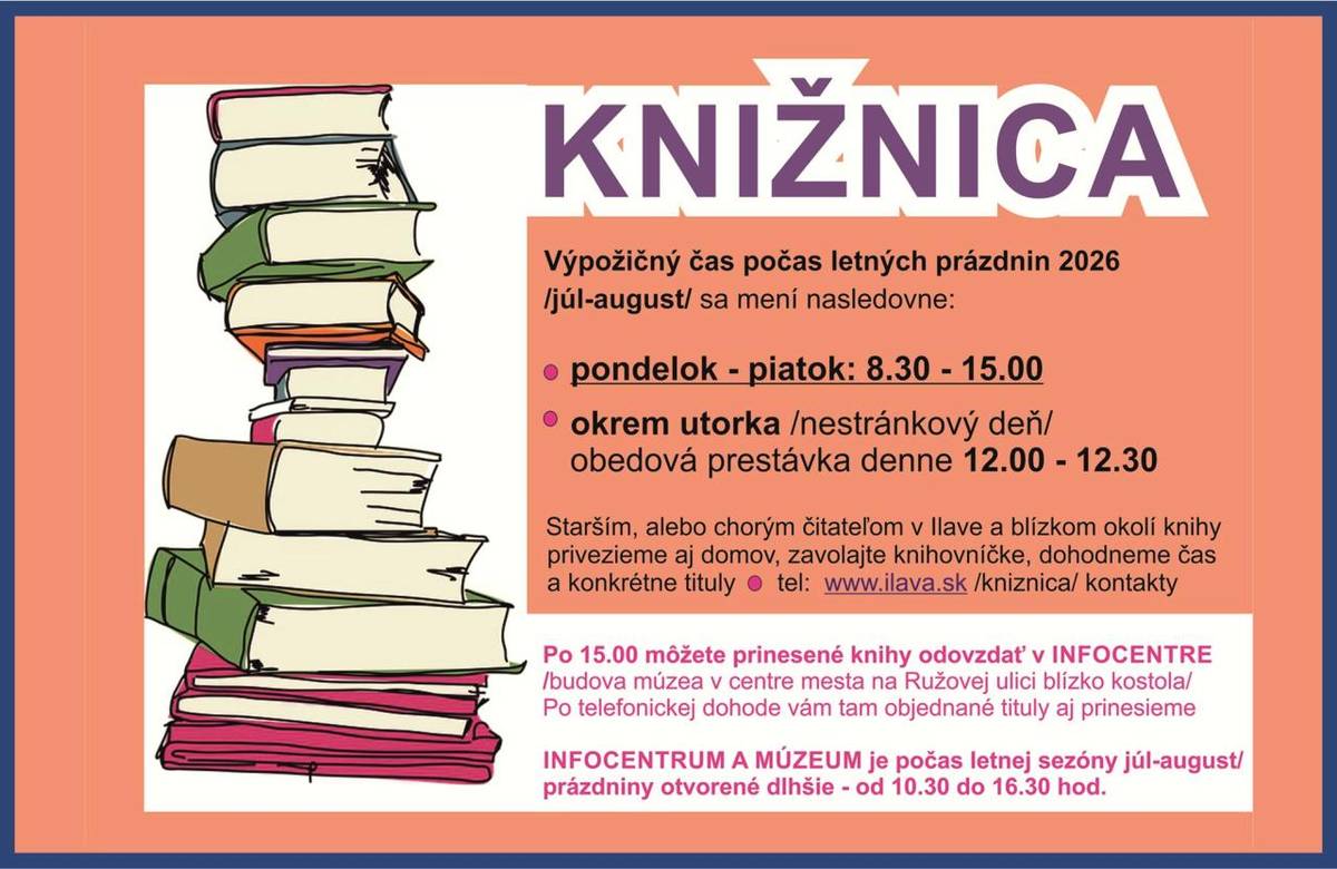 Otváracie hodiny sa skracujú, no knihy môžete priniesť do múzea