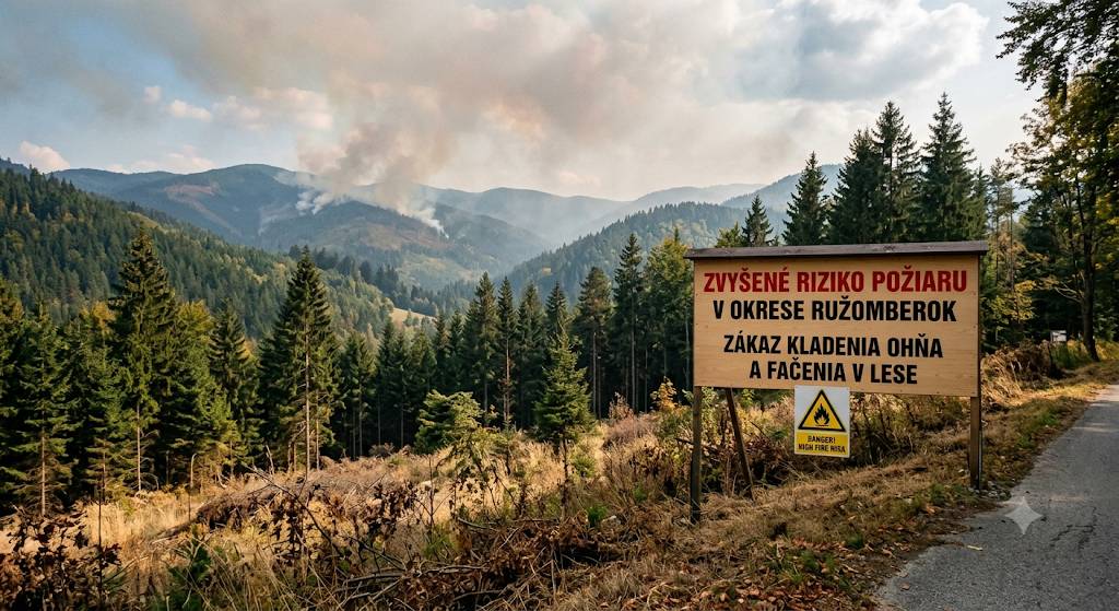 Okresné riaditeľstvo Hasičského a záchranného zboru v Ružomberku vyhlasuje čas zvýšeného nebezpečenstva vzniku požiaru pre celé územie okresu od 29. júna 2026 do odvolania.