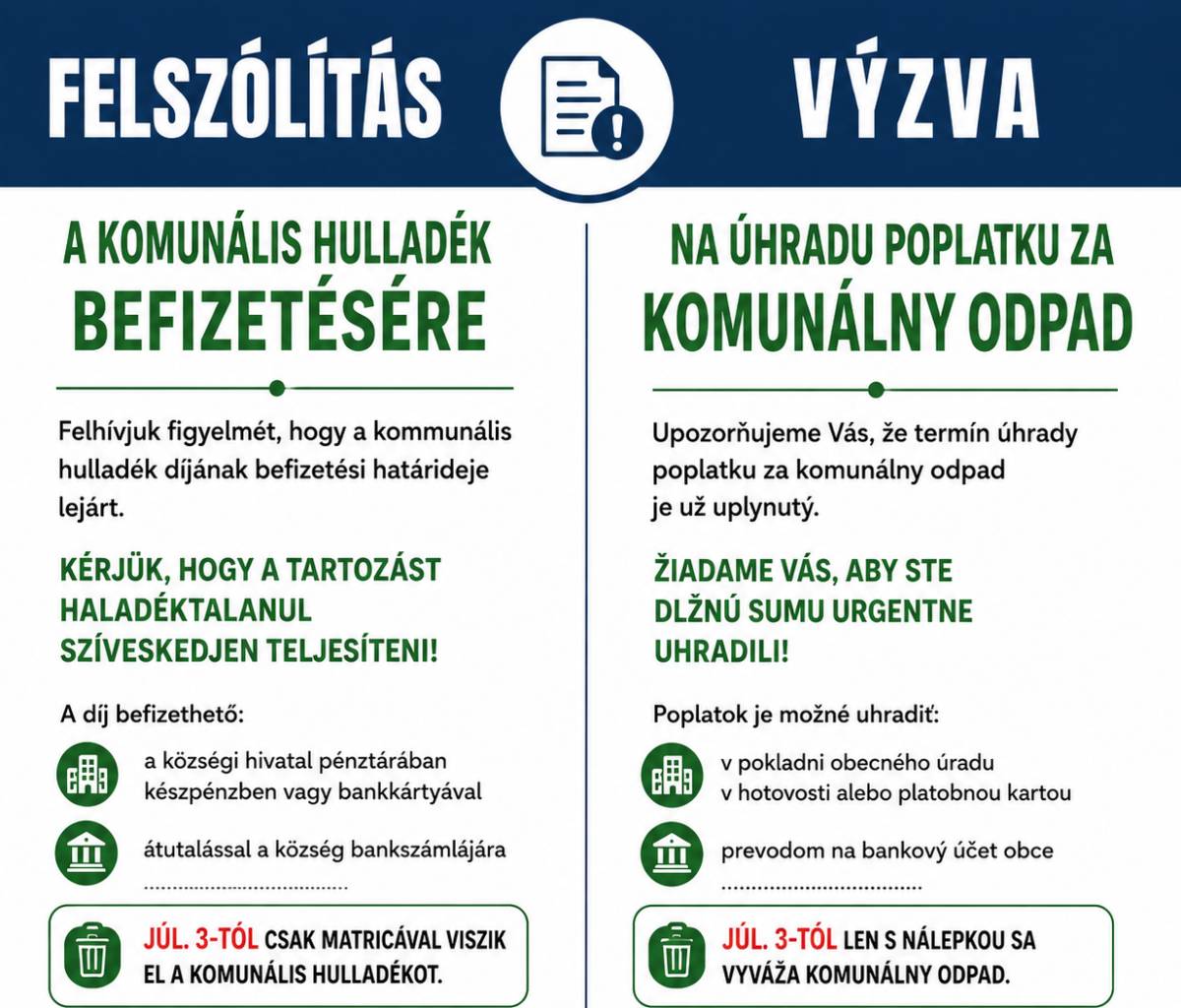 Felszólítás . Výzva