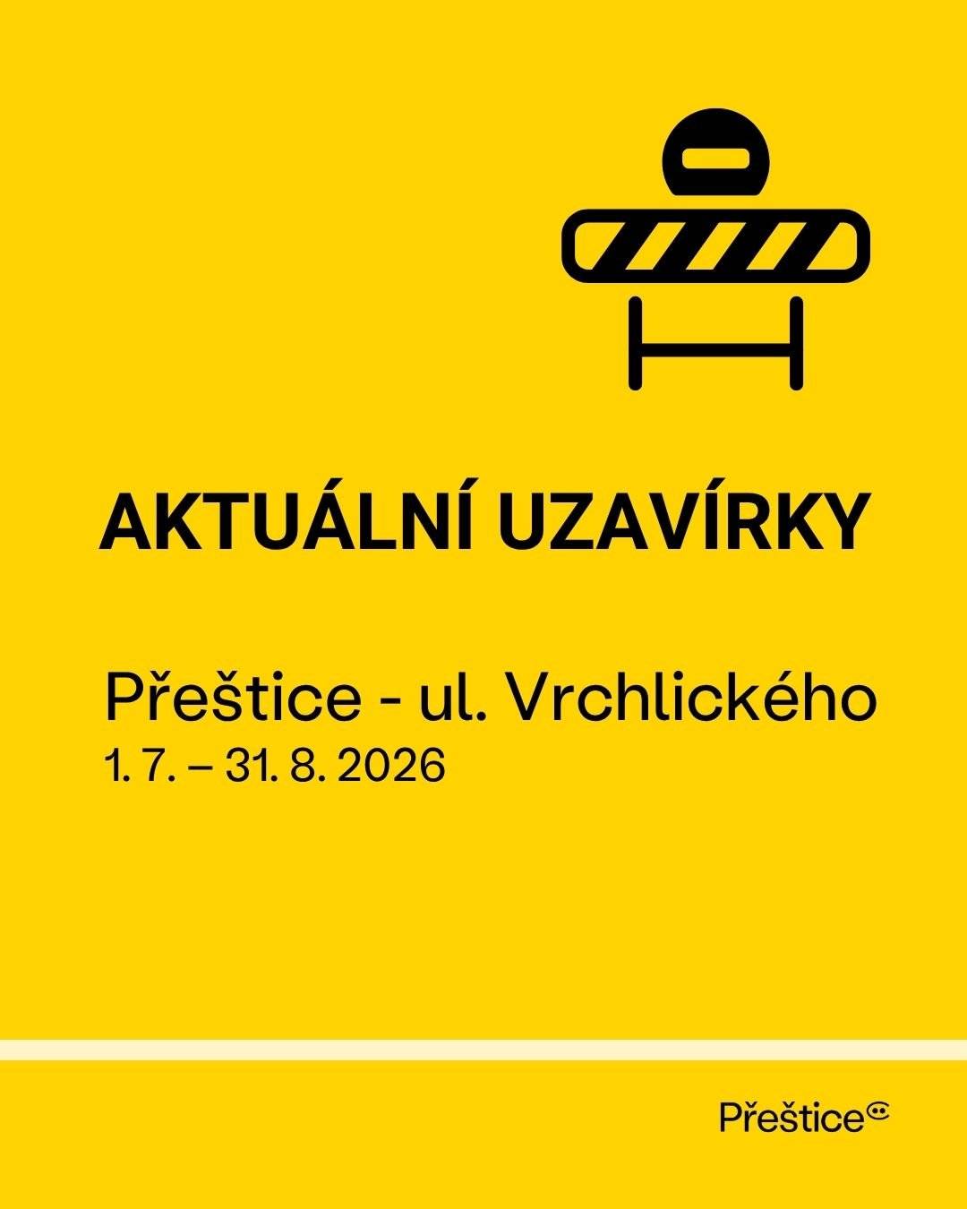Za účelem provádění výkopových prací (obnova vodovodního řadu) dojde k úplné uzavírce místní komunikace Vrchlického. Přistavování a vývoz popelnic bude během probíhajících prací zajištěno z přístupné části ulice. *Pro další informace k uzavírkám sledujte AKTUALITY na webových stránkách města.