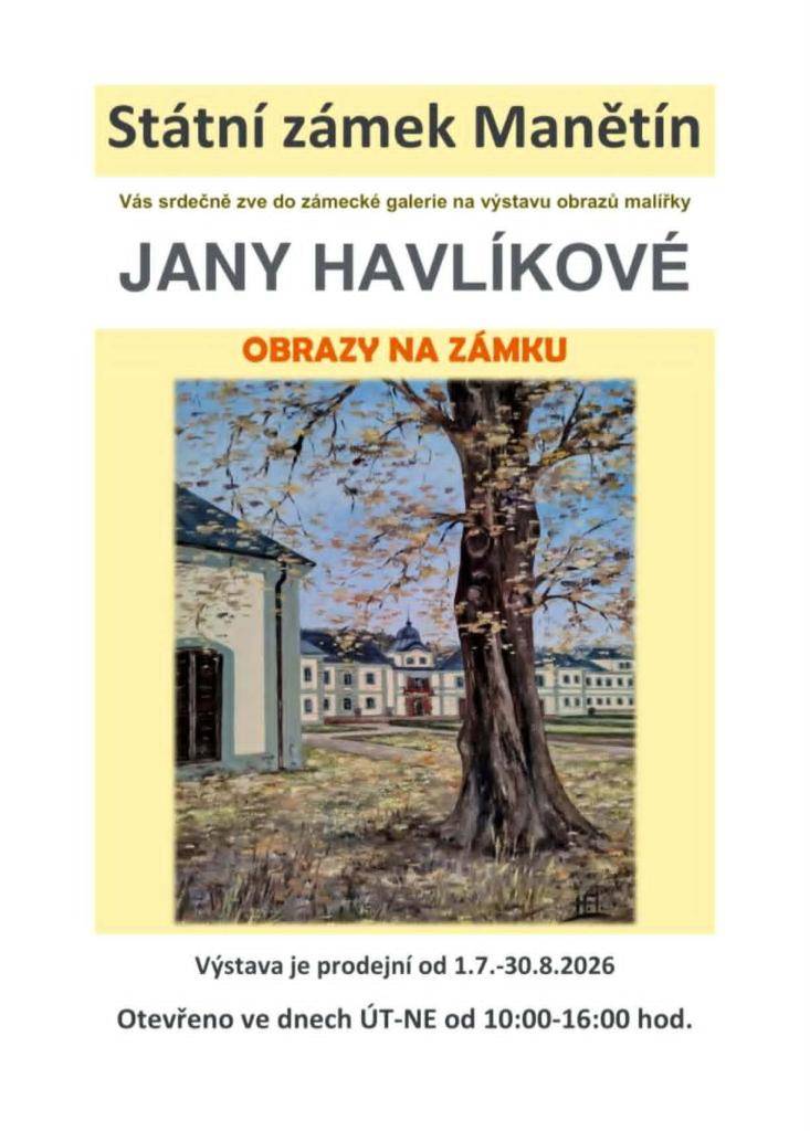 Výstava je prodejní od 01.07.2026 do 30.08.2026