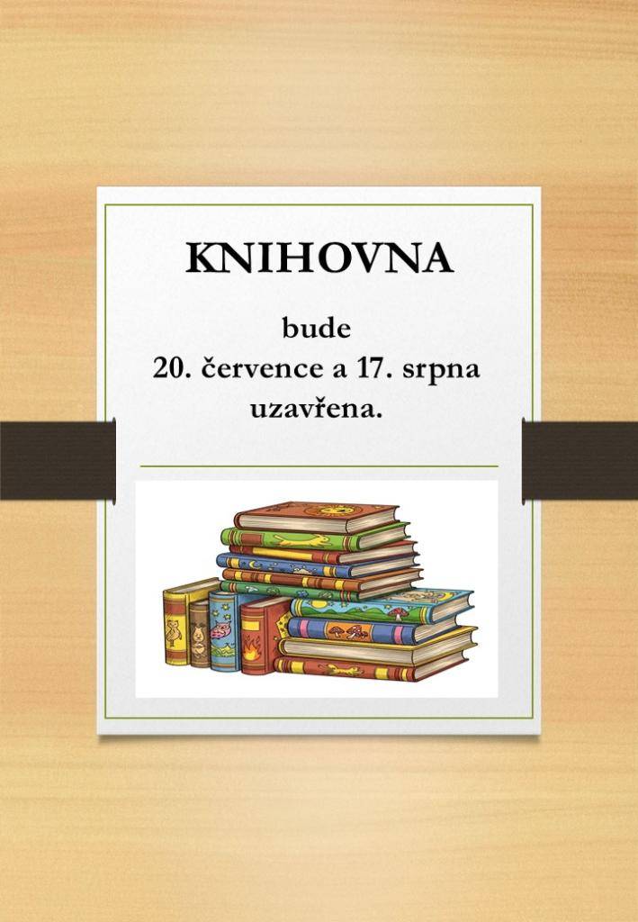dny kdy bude knihovna uzavřená