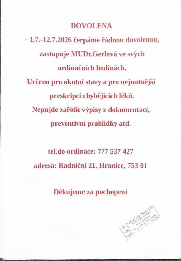 od 1.7.2026 - 12.7.2026