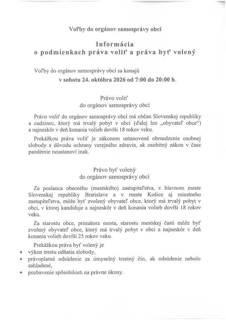 Voľby do orgánov samosprávy obcí