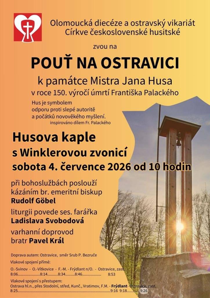 Vážení občané, v sobotu 4. července od 10:00 hod. jste srdečně zváni na pouť u Husovy kaple.