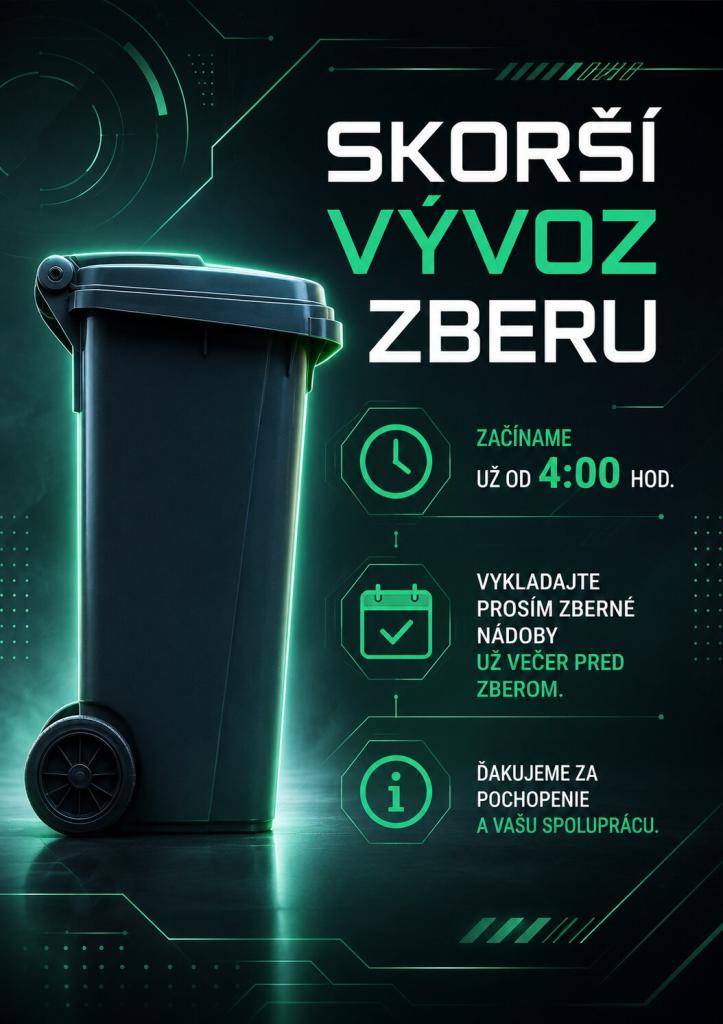 Skorší vývoz odpadu  Korábbi hulladékszállítás