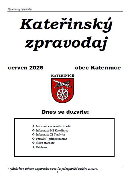 Kateřinský zpravodaj červen 2026