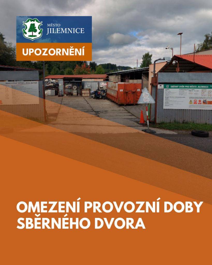 Upozorňujeme občany, že z důvodu nemoci dochází až do odvolání k omezení provozní doby sběrného dvora.