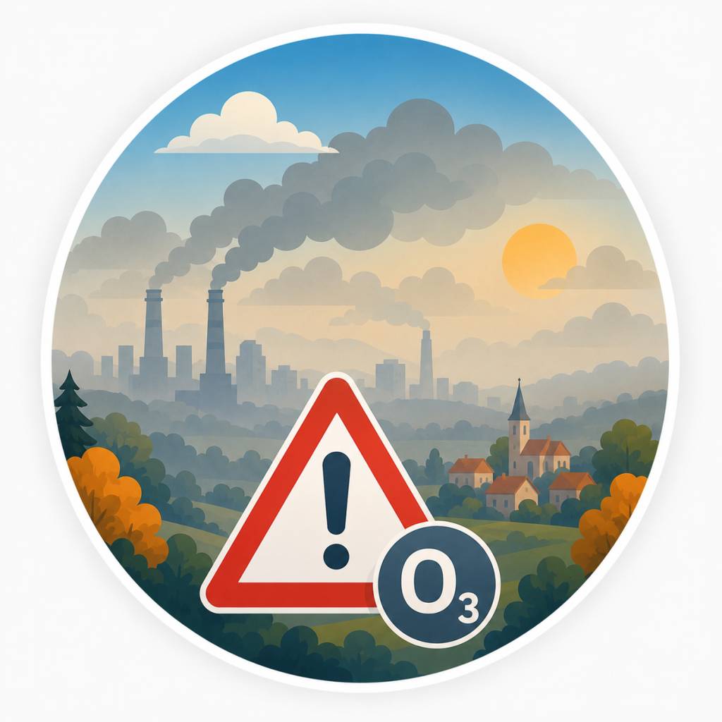 Český hydrometeorologický ústav (ČHMÚ) informuje o vyhlášení smogové situace ve Středočeském kraji z důvodu vysokých koncentrací přízemního ozonu.