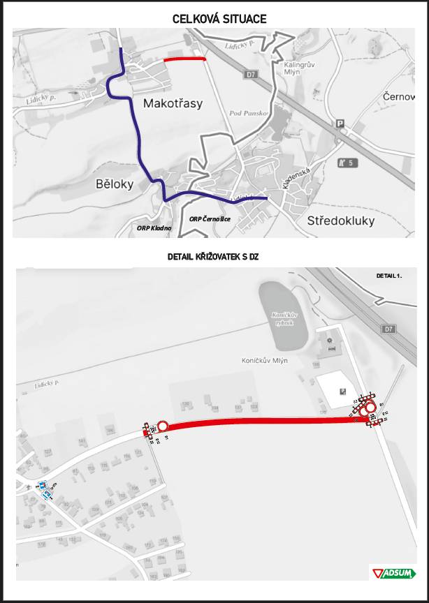 Uzavírka silnice - středa 08.07.2026 od 6:00 hod.  až pátek 10.7.2026 do 16:00 hod.
