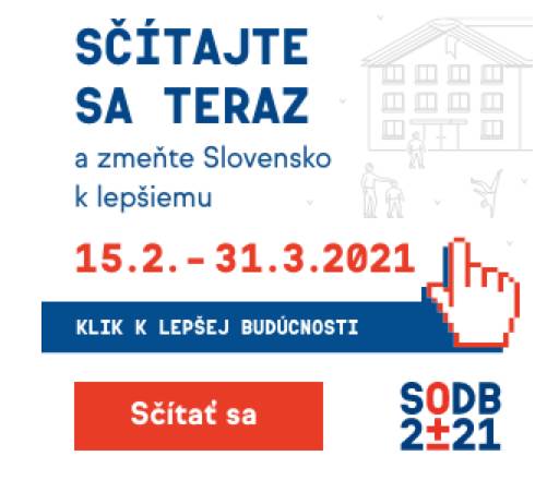 Urobte aj Vy klik pre lepšie Slovensko a rozhodnite o tom, kam sa bude uberať naša krajina, ale aj naša obec ďalších 10 rokov. Sčítať sa dokážete sami elektronicky z pohodlia Vášho domova, pričom vyplnenie formulára Vám zaberie približne 10 minút.