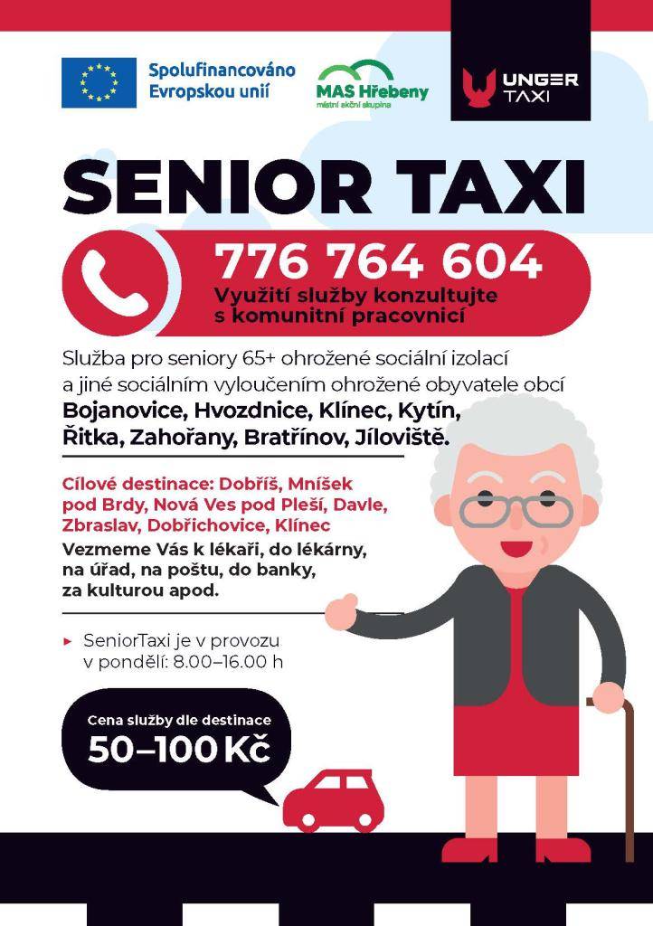 Služba pro seniory 65+ ohrožené sociální izolací  ajiné sociálním vyloucením ohrožené obyvatele obcí  Bojanovice, Hvozdnice, Klínec, Kytín,  Ritka, Zahorany, Bratrínov, Jílovište.