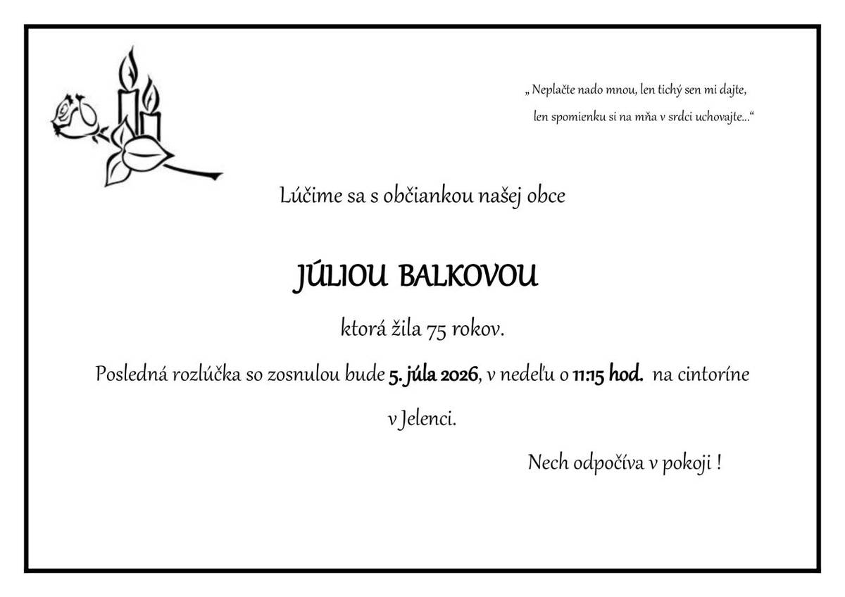 Úprimnú sústrasť celej rodine.