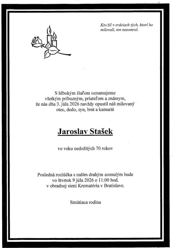 Smútočné oznámenie