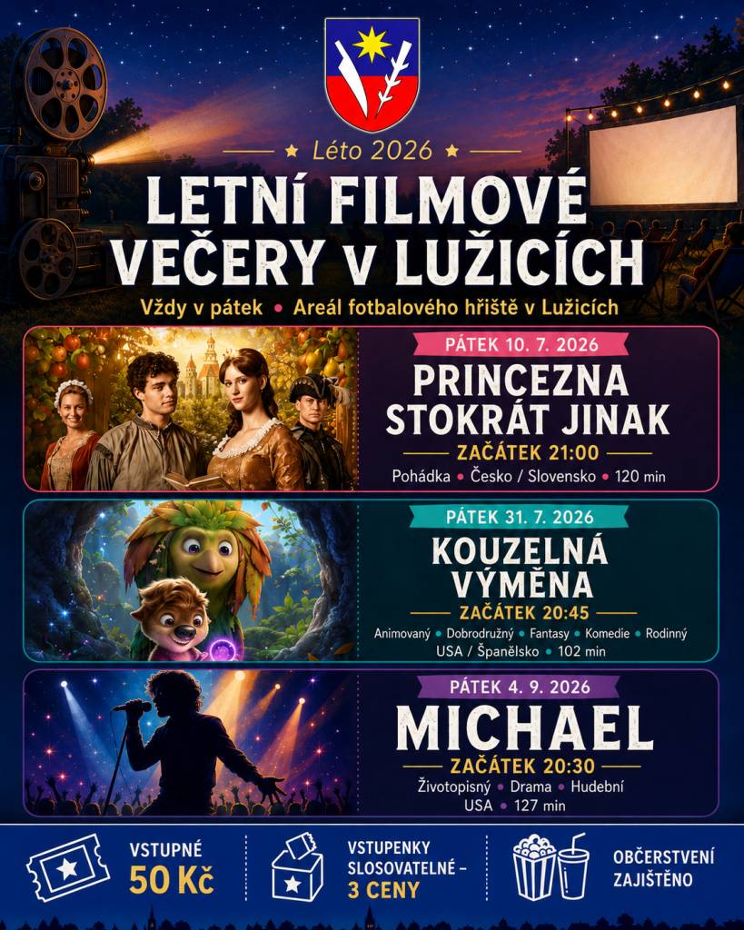Další ročník letního filmového léta v Lužicích.