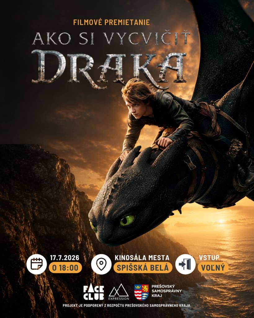 🎬🐉 Vydaj sa s nami do sveta drakov! Príď si užiť letný filmový večer s premietaním obľúbeného filmu Ako si vycvičiť draka. Čaká nás príbeh o odvahe, priateľstve a dobrodružstve,...