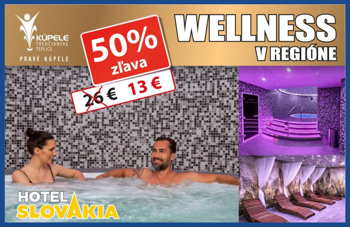 Počas júla a augusta 2026 môžu občania s trvalým pobytom v Ilave využiť 50 % zľavu na vstup do wellness centra v Trenčianskych Tepliciach.