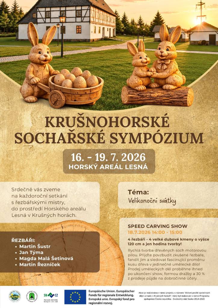 Vážení občané, Horský areál Lesná Vás srdečně zve na Krušnohorské sochařské sympózium, které se koná od 16.07. do 19.07.2026.