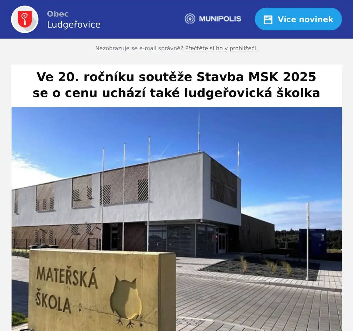 V letošním jubilejním 20. ročníku odborné soutěže Stavba Moravskoslezského kraje 2025 je přihlášeno 56 soutěžních staveb. Vyhlašovateli této prestižní akce jsou Moravskoslezský kraj, Svaz podnikatelů ve stavebnictví, Česká komora autorizovaných inženýrů a techniků a Obec architektů (pobočka Ostrava). 20. ročník soutěže je pod záštitou hejtmana Moravskoslezského kraje a ministra průmyslu a obchodu. Hlasovací formulář naleznete v dolní části záložky přehled staveb: https://stavbamsk.cz/prehled-staveb-20-rocniku-souteze-stavba-msk-2025/