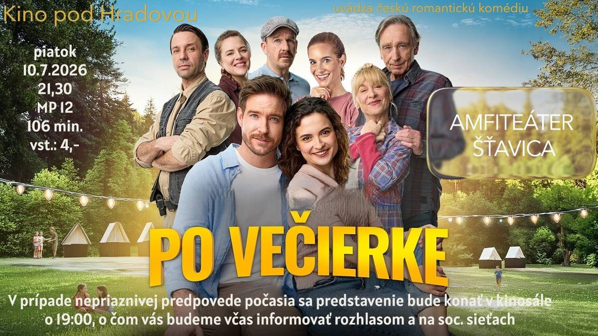 Leto, príjemný večer, vôňa občerstvenia a dobrý film pod otvorenou oblohou… To všetko vás čaká v letnom kine v Amfiteátri na Šťavici.  PRVÉ  PREMIETANIE !