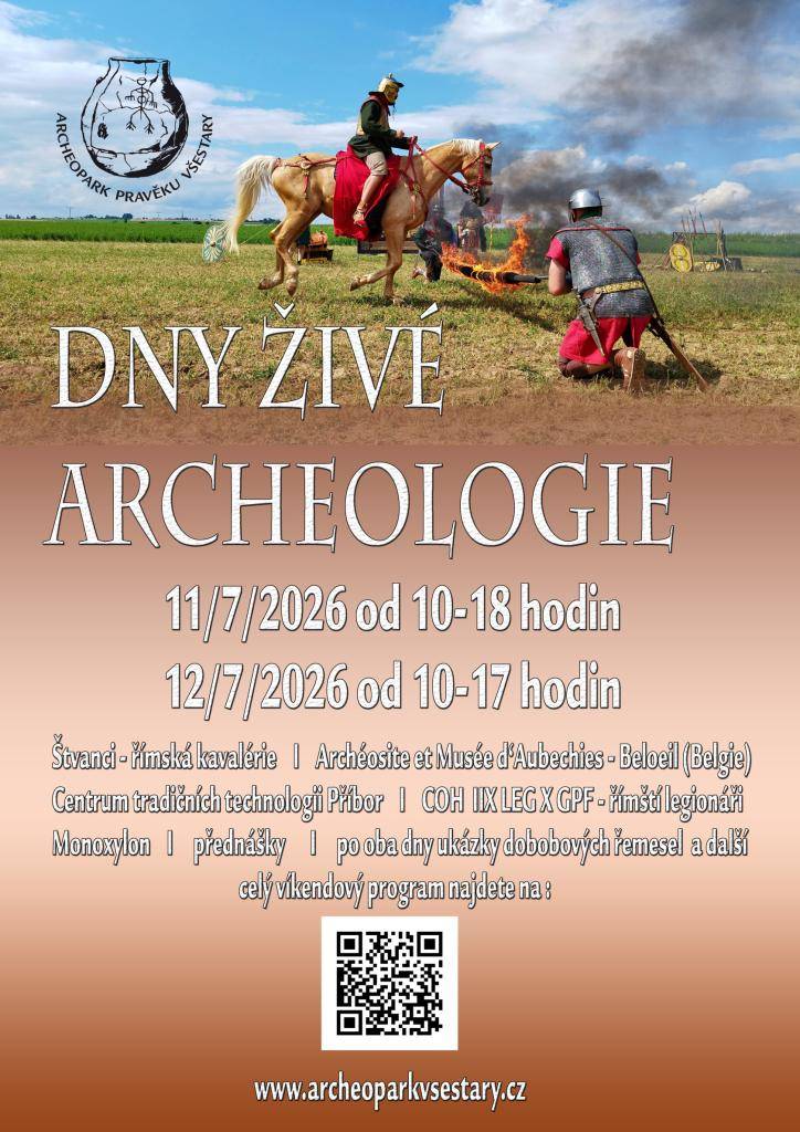 Dny živé archeologie - Archeopark pravěku Všestary 11.7.-12.7.2026.
