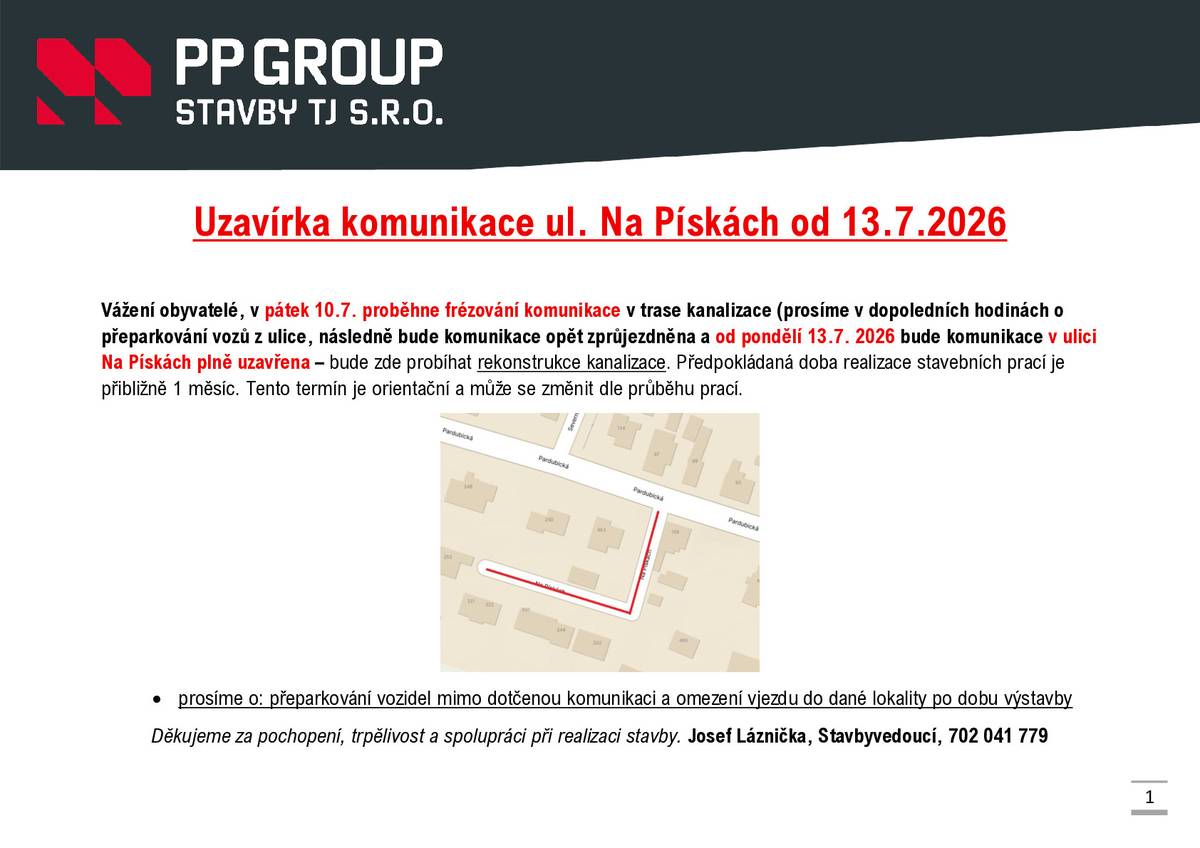 ulice Na Pískách