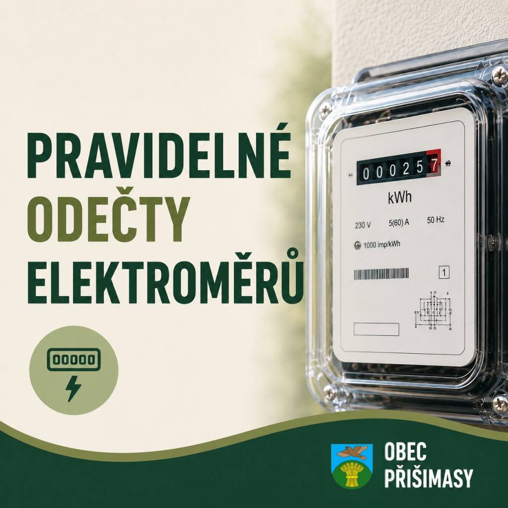 Od 13. 7. 2026 budou v naší obci přibližně po dobu 10 dnů probíhat pravidelné odečty elektroměrů.