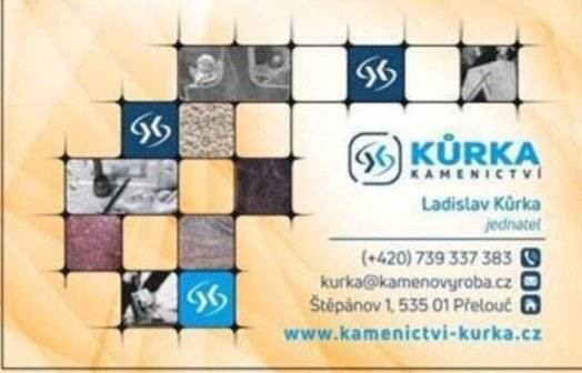 *Kamenictví Kůrka bude ve čtvrtek 16.7. v 10:00 - 10:20  na hřbitově u sv. Kříže přijímat objednávky na veškeré kamenické práce a opravy hrobů.