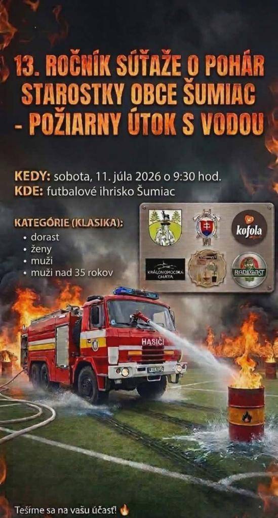 13.ročník súťaže o pohár starostky obce Šumiac - požiarny útok s vodou