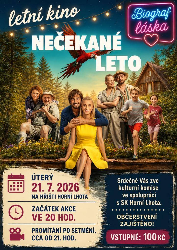 Zveme do letního kina do Horní Lhoty.
