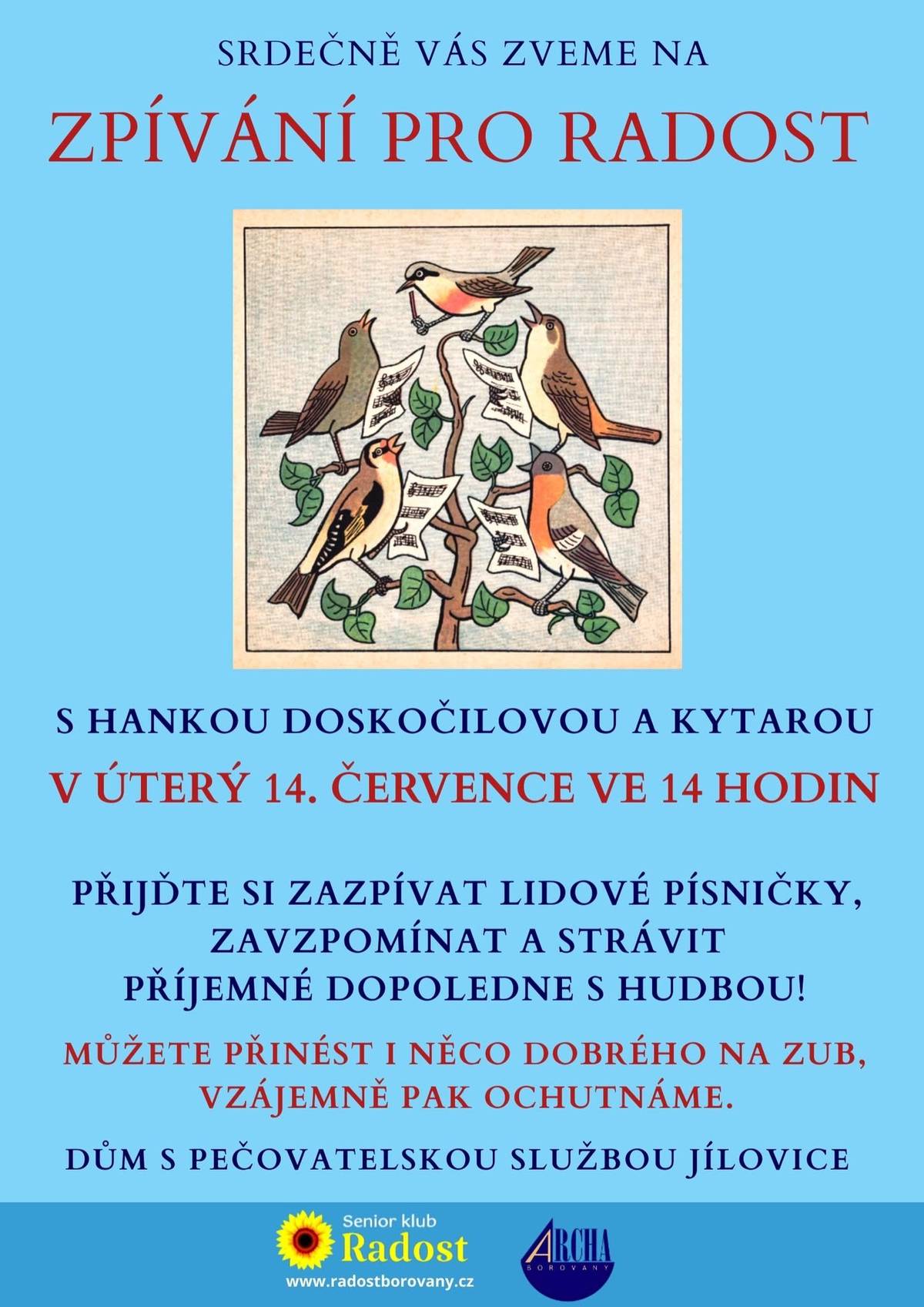 14. července ve 14 hodin v DPS Jílovice