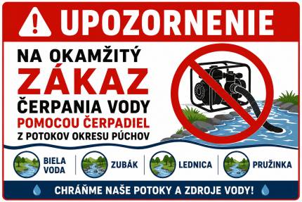 Okresný úrad Púchov, odbor starostlivosti o životné prostredie, na základe žiadosti Miestnej organizácie Slovenského rybárskeho zväzu v Púchove a vzhľ...