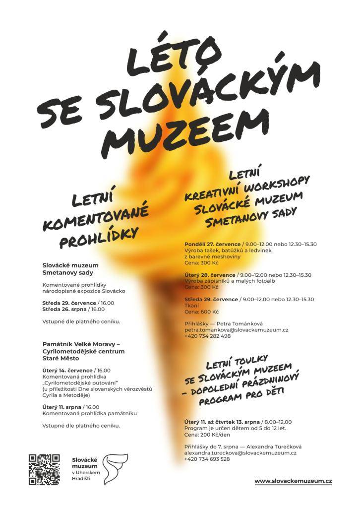 V příloze najdete akce, které pořádá Slovácké muzeum - komentované prohlídky, letní workshopy, akce pro děti.
