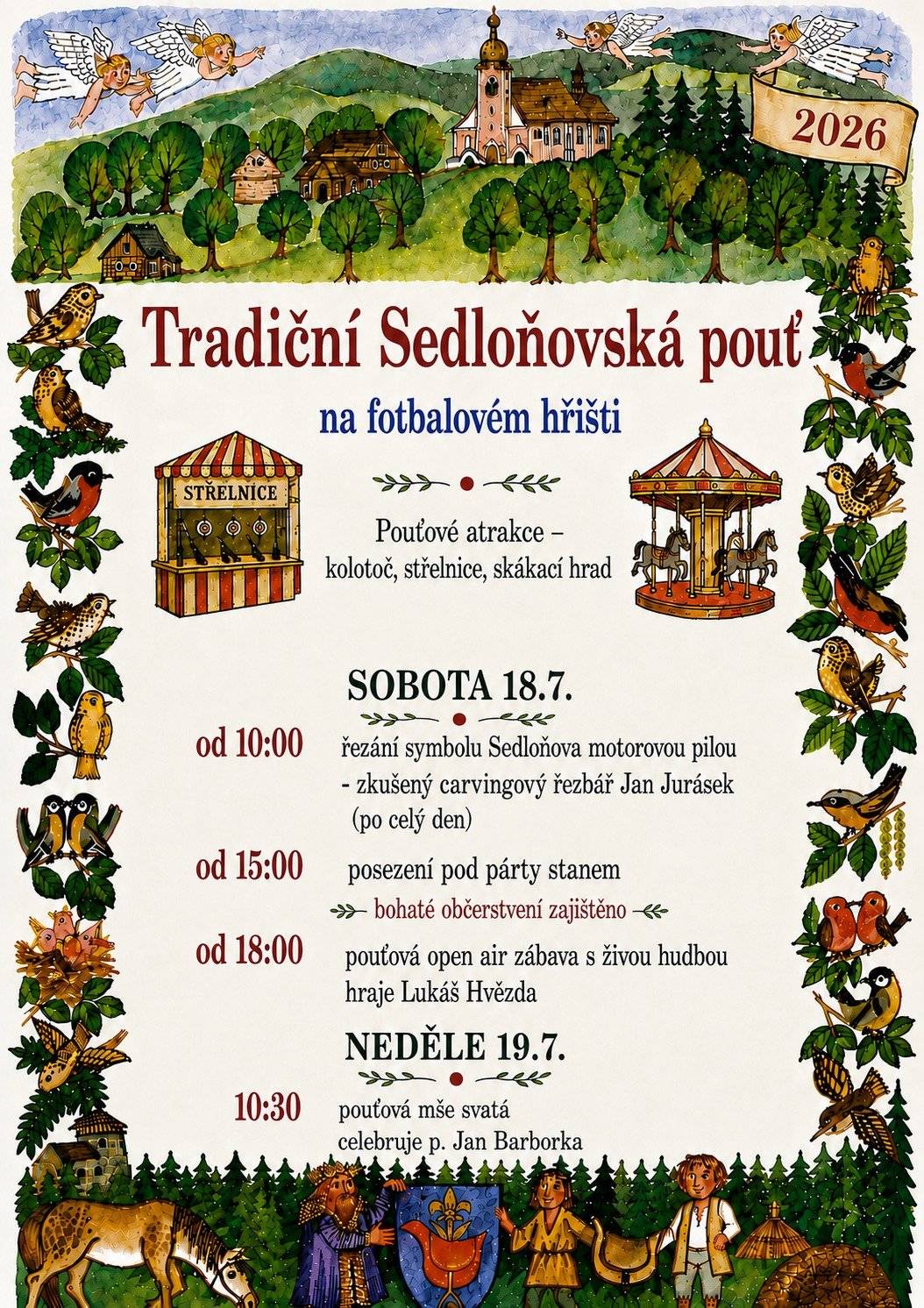 PŘIJMĚTE POZVÁNÍ NA SEDLOŇOVSKOU POUŤ