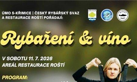 Rybářské závody a mikrovinaři v historických sklepích restaurace Roští