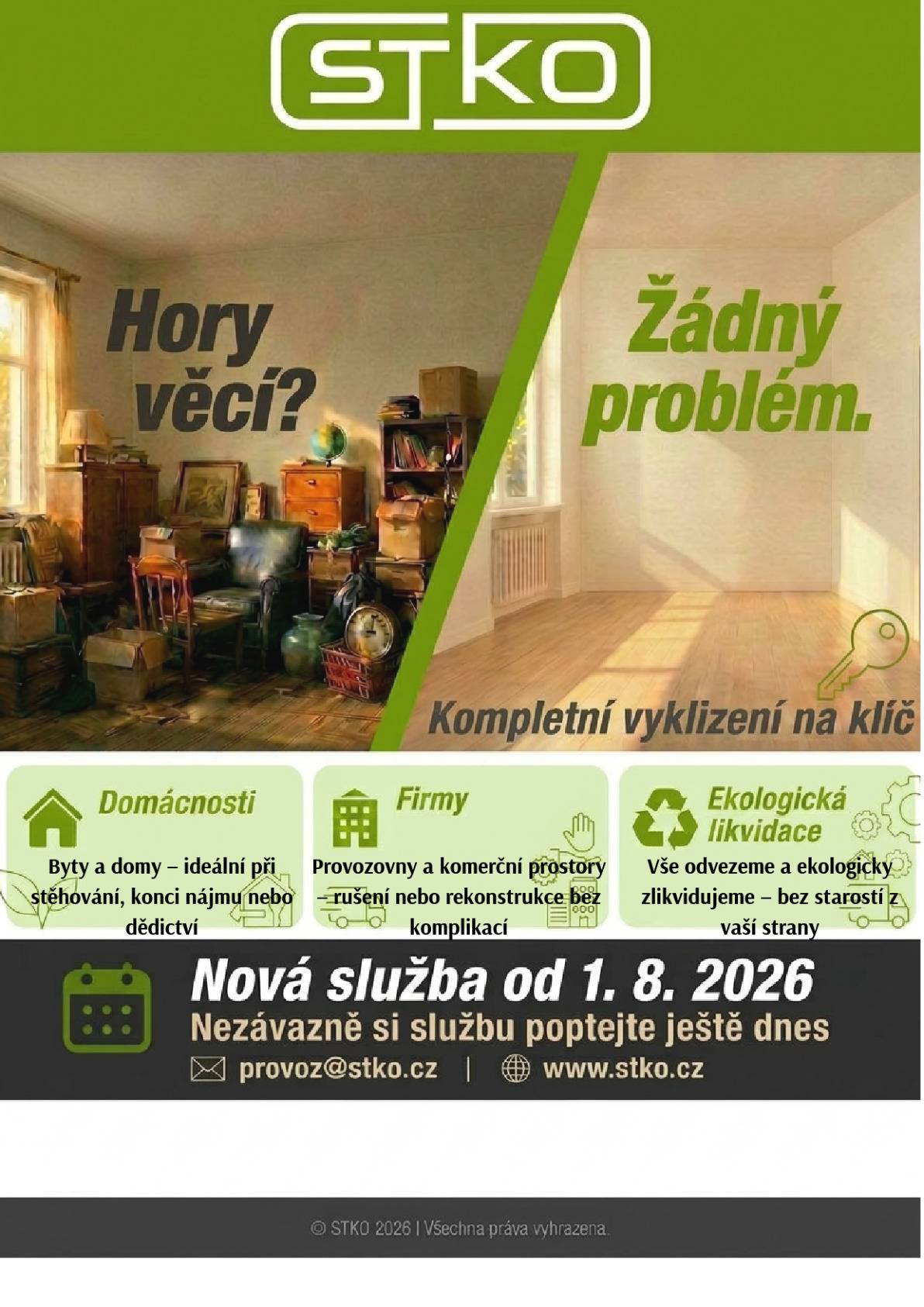 Od 1.8.2026 nabízí STKO Mikulov novou službu občanům. Vyklízení  nemovitostí nyní zvládnete bez starostí.