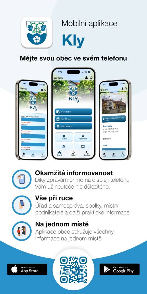 Představujeme vám novou aplikaci obce Kly.