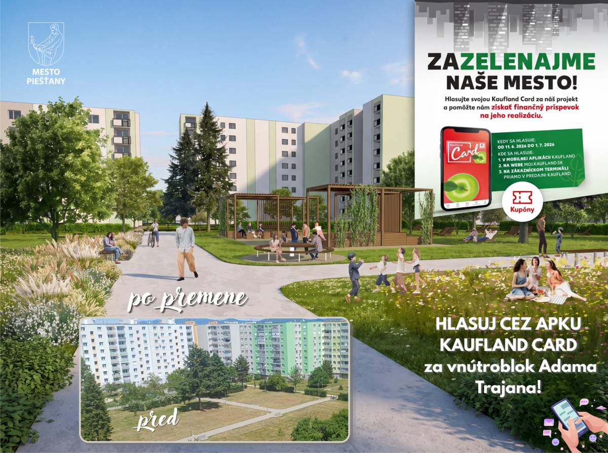 Projekt revitalizácie vnútrobloku na sídlisku Adama Trajana uspel v grantovom programe spoločnosti Kaufland „Zazelenaj svoje mesto“.