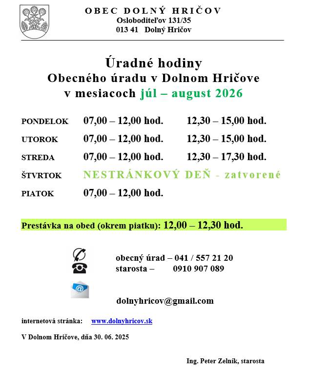 Úradné hodiny