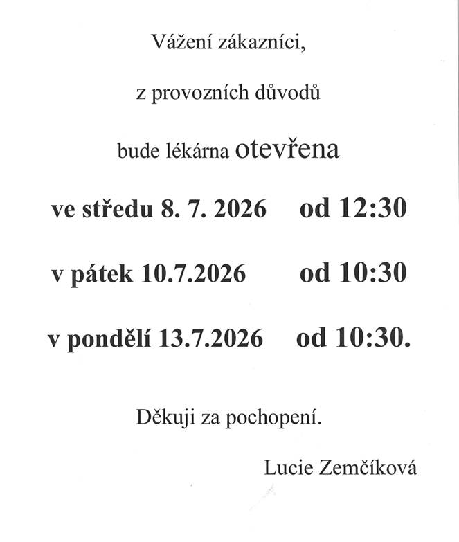 provozní doba