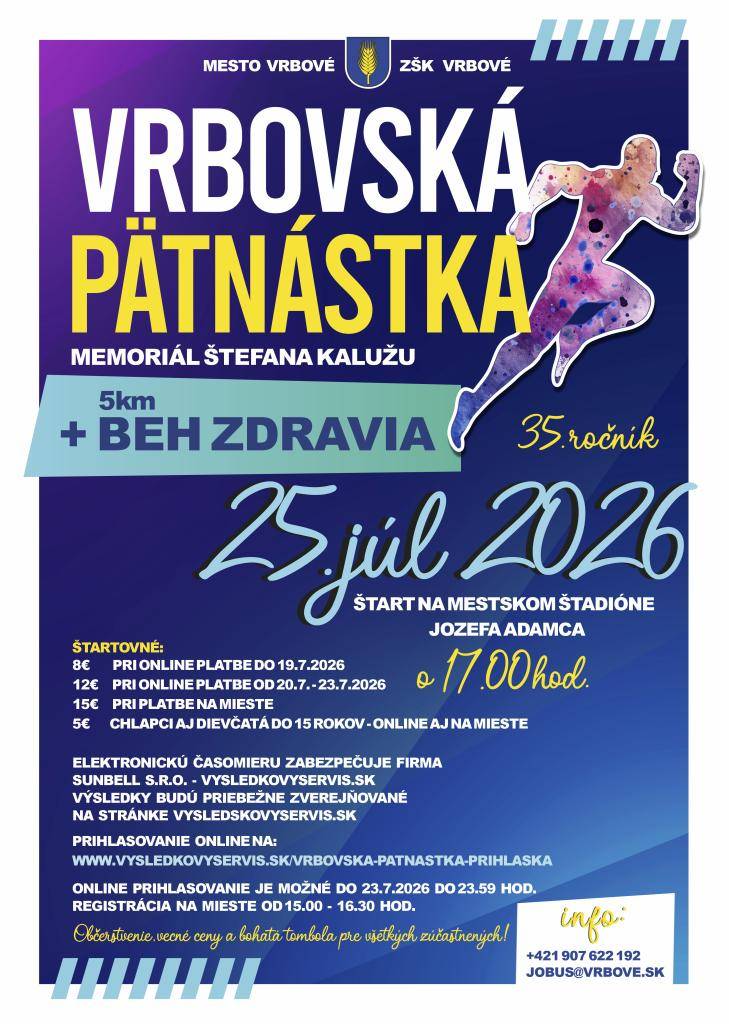 Memoriál Štefana Kalužu  25. júla 2026 - Vrbové mestský štadión Jozefa Adamca  štart o 17:00