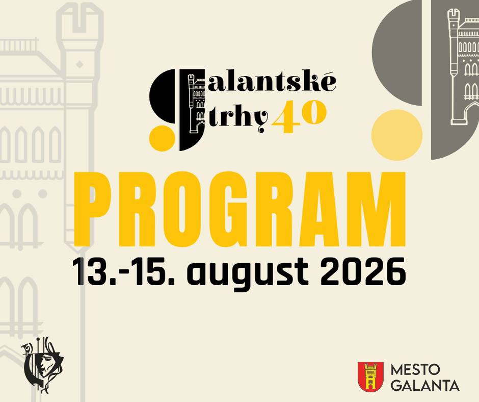 Galanta sa opäť pripravuje na svoje najväčšie kultúrno-spoločenské podujatie roka. Jubilejný 40. ročník Galantských trhov prinesie návštevníkom bohatý hudobný, kultúrny a sprievodný program pre všetky vekové kategórie.