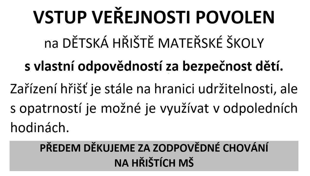 Vstup na hřiště MŠ Lípa